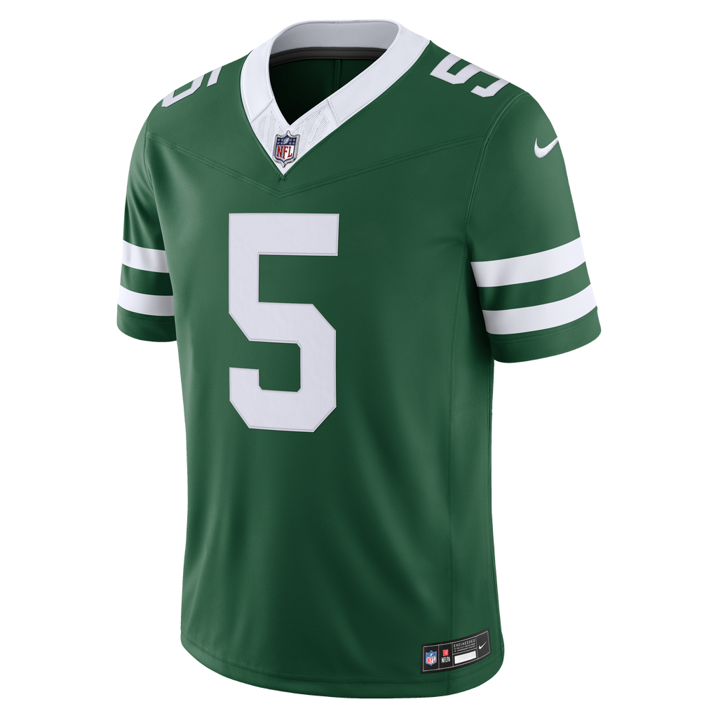 Men's New York Jets Garrett Wilson Nike Legacy Green Team Vapor Fuse Stitched Limited Jersey