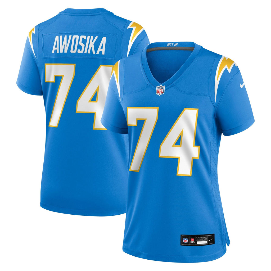 Women's Los Angeles Chargers Kayode Awosika Nike Powder Blue Team Game Jersey