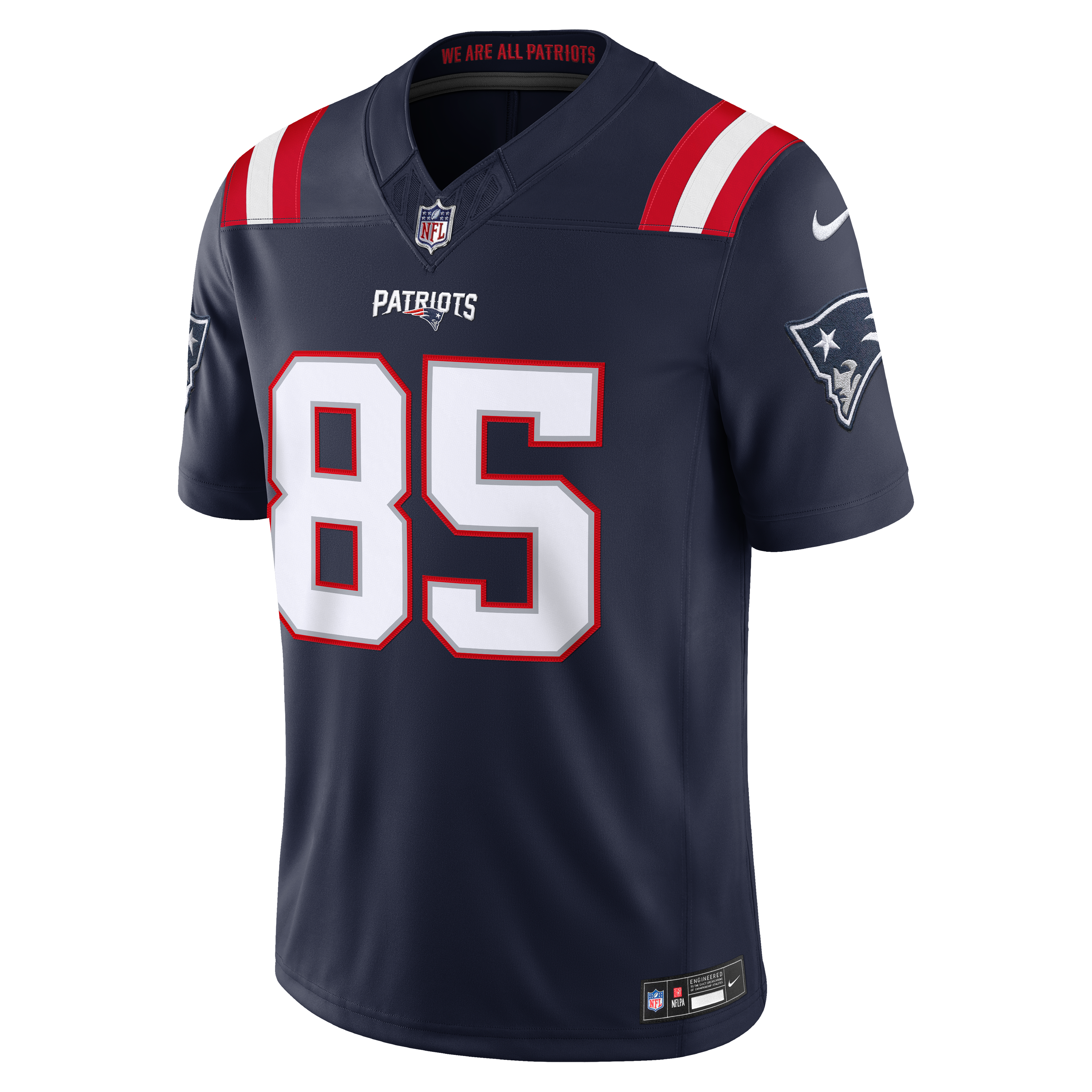Men's New England Patriots Hunter Henry Nike Navy Team Vapor Fuse Stitched Limited Jersey
