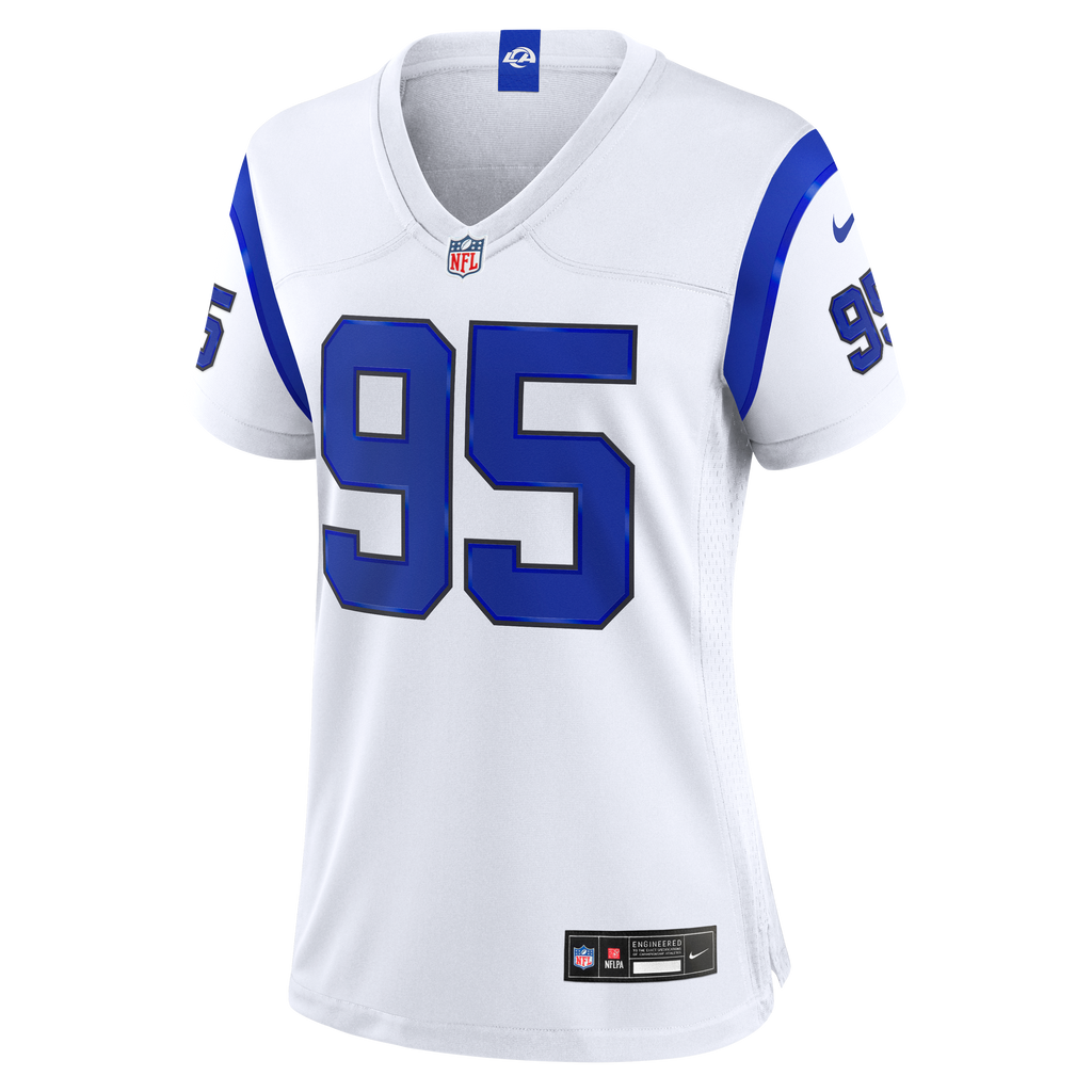 Women's Los Angeles Rams Myles Garrett Nike Fearsome White Game Jersey