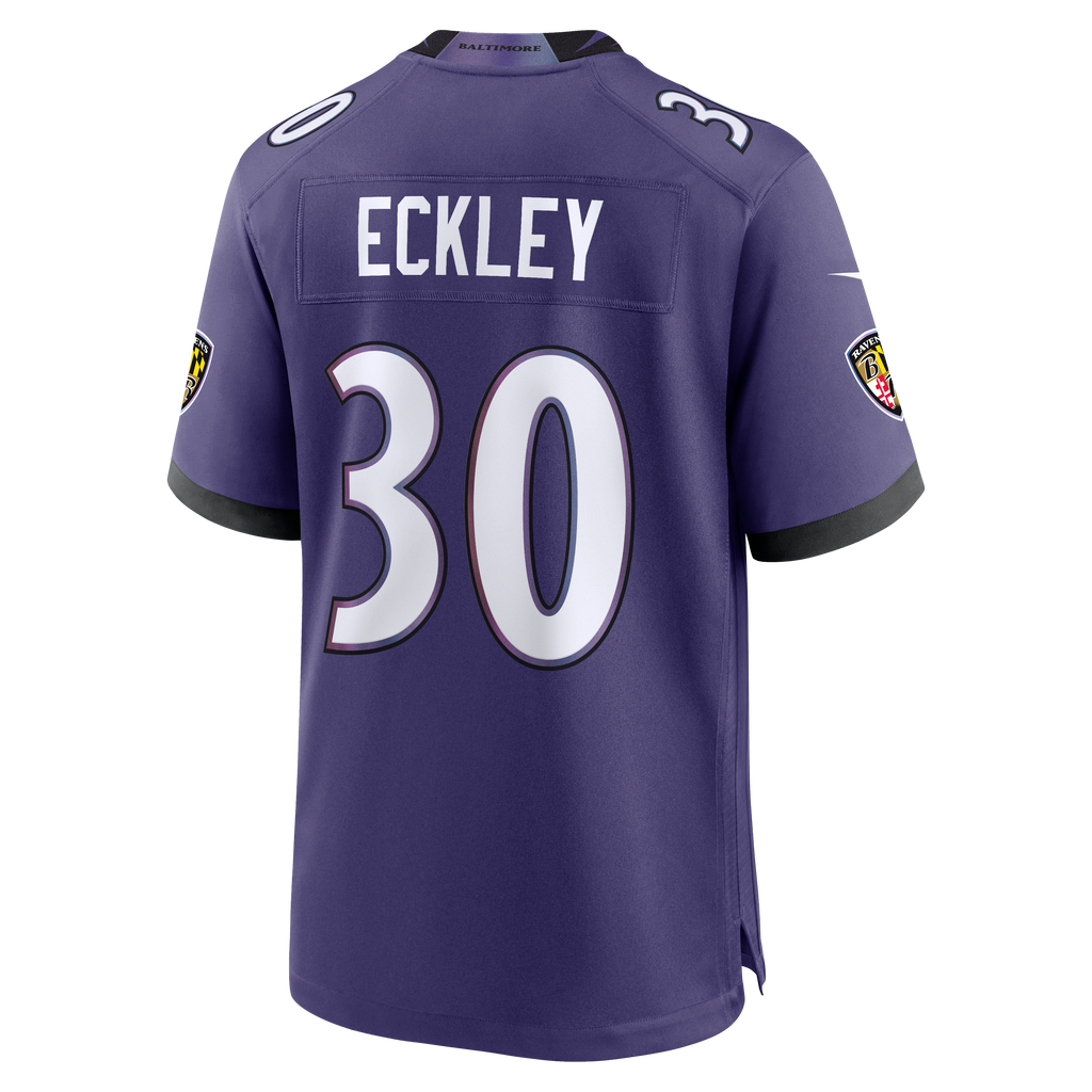 Men's Baltimore Ravens Ryan Eckley Nike Purple Team Game Jersey