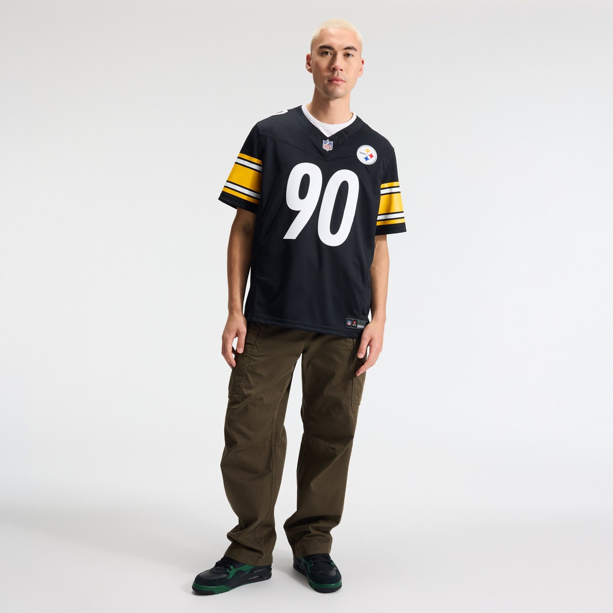 Men's Pittsburgh Steelers Tj Watt Nike Black Team Vapor Fuse Stitched Limited Jersey