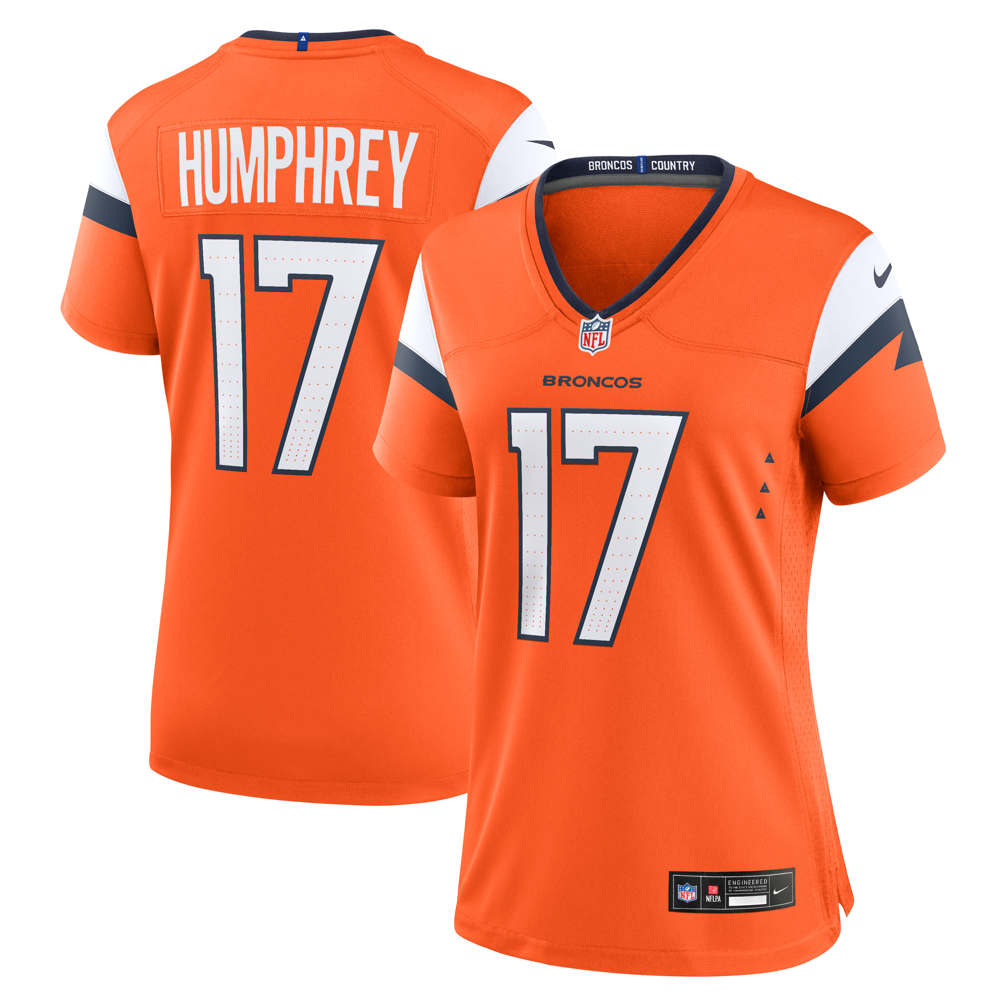 Women's Denver Broncos Liljordan Humphrey Nike Orange Team Game Jersey
