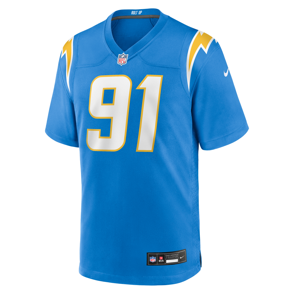 Men's Los Angeles Chargers Nick Barrett Nike Powder Blue Team Game Jersey