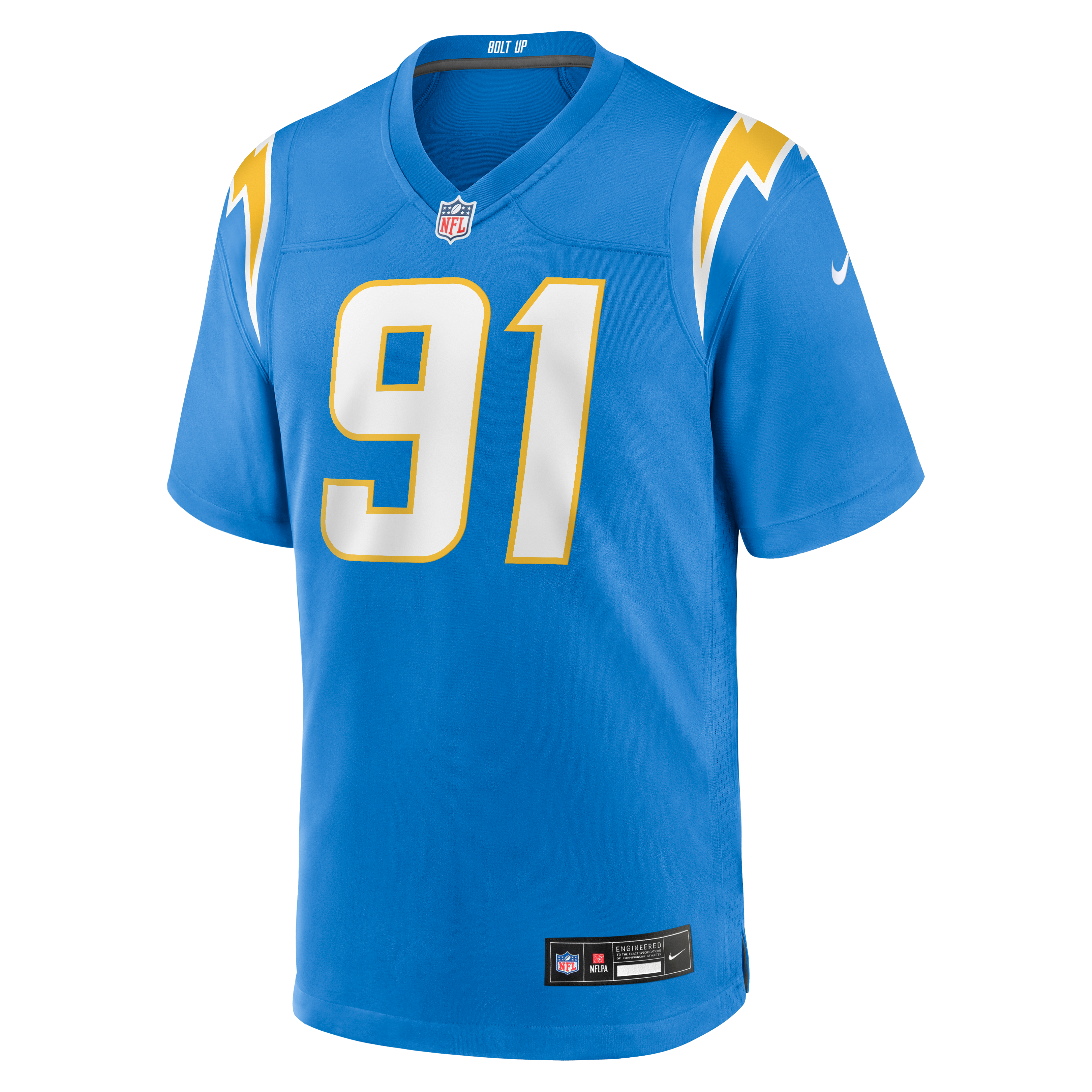 Men's Los Angeles Chargers Nick Barrett Nike Powder Blue Team Game Jersey