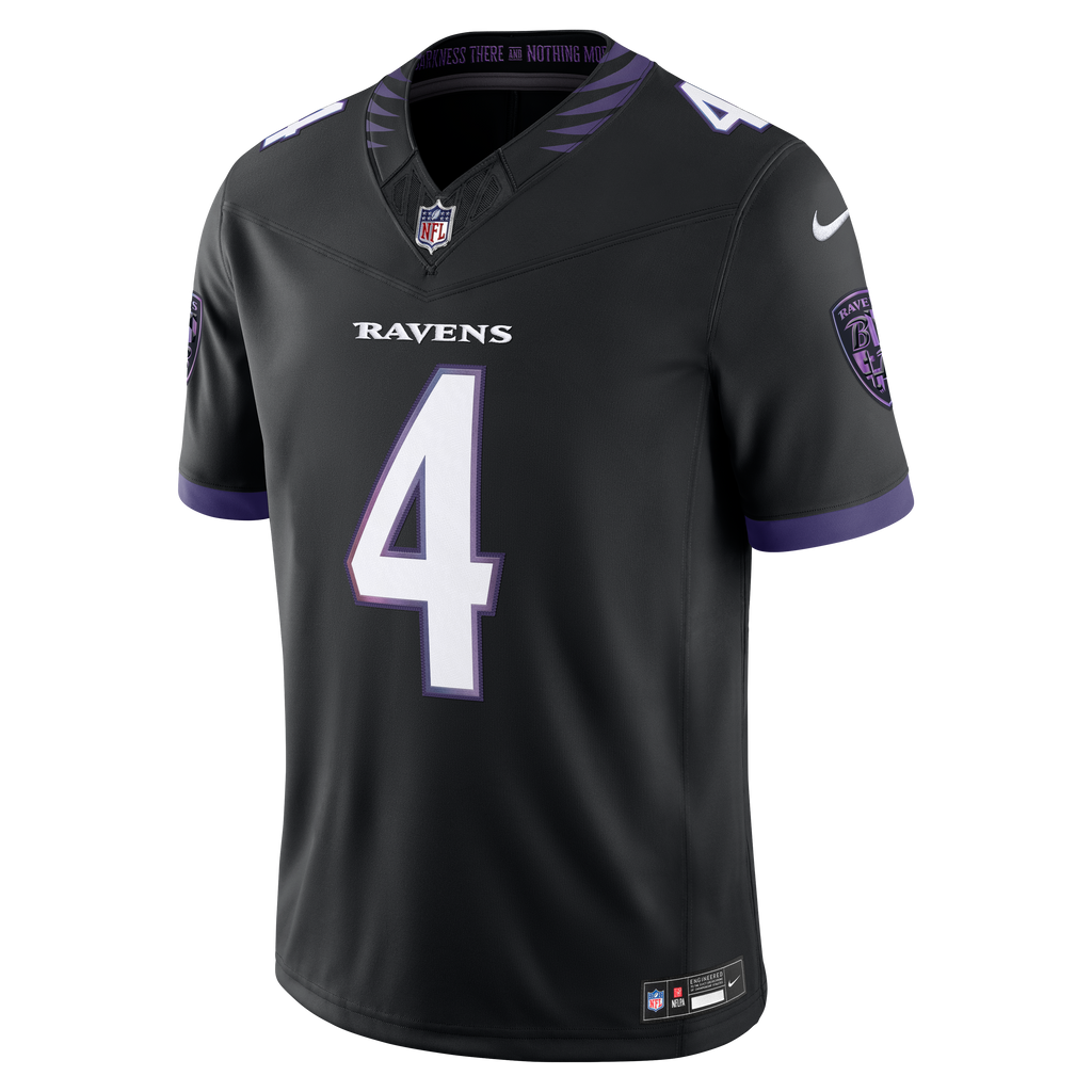 Men's Baltimore Ravens Zay Flowers Nike Black Alternate Alternate Vapor Fuse Stitched Limited Jersey