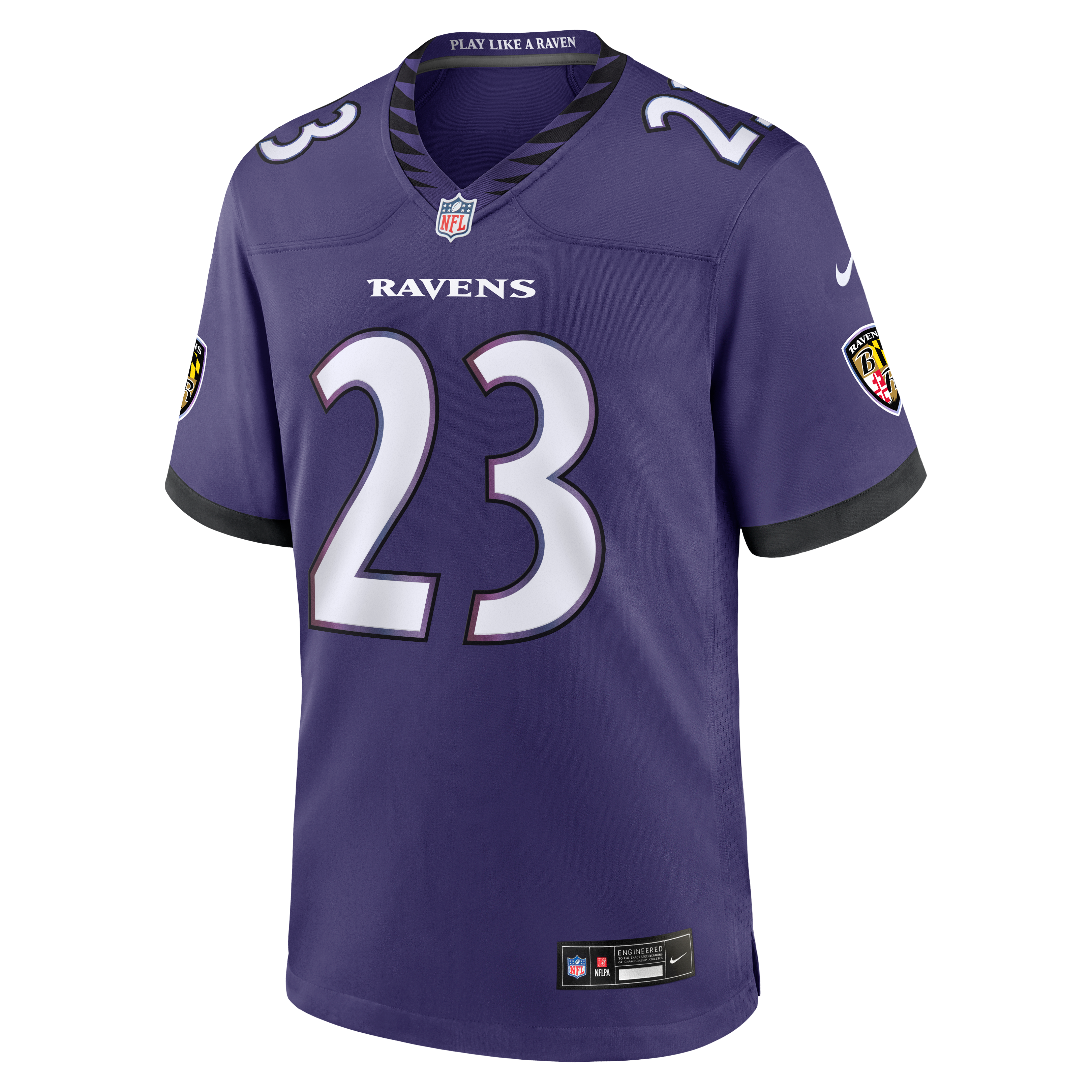 Men's Baltimore Ravens Adam Randall Nike Purple Team Game Jersey