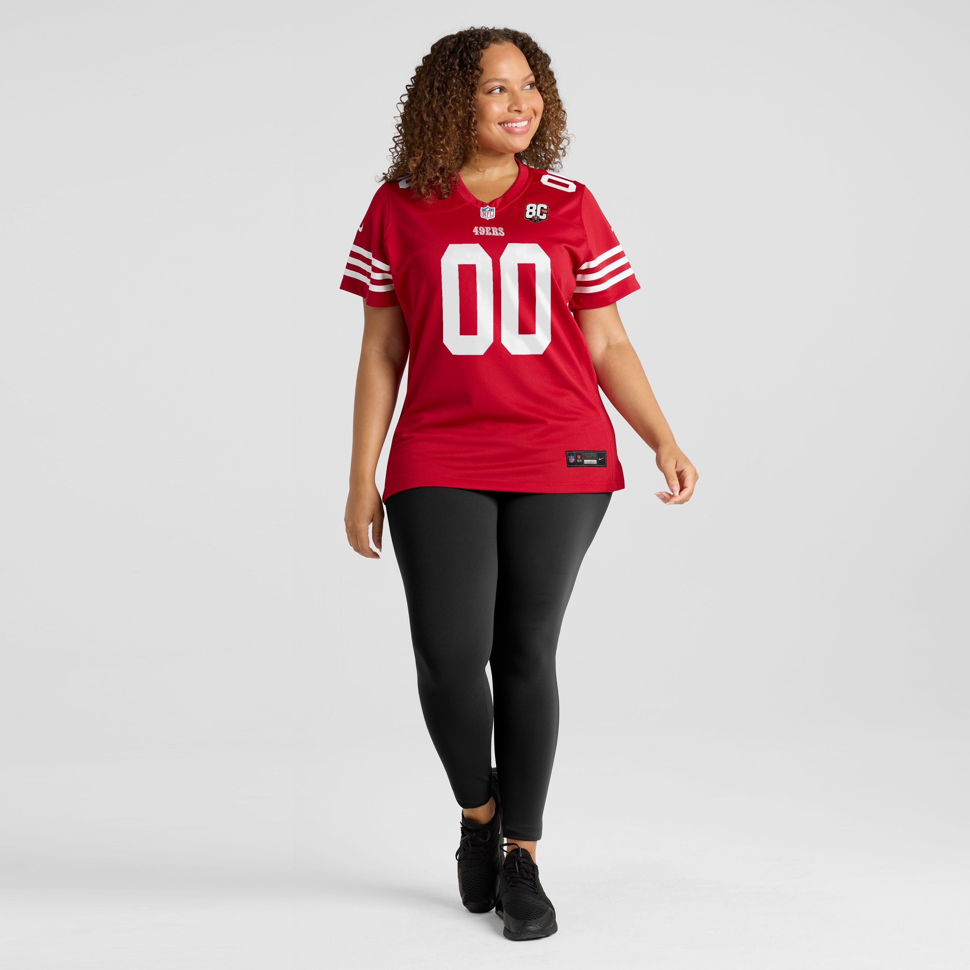 Women's San Francisco 49Ers Nike Scarlet 80Th Anniversary Custom Game Jersey