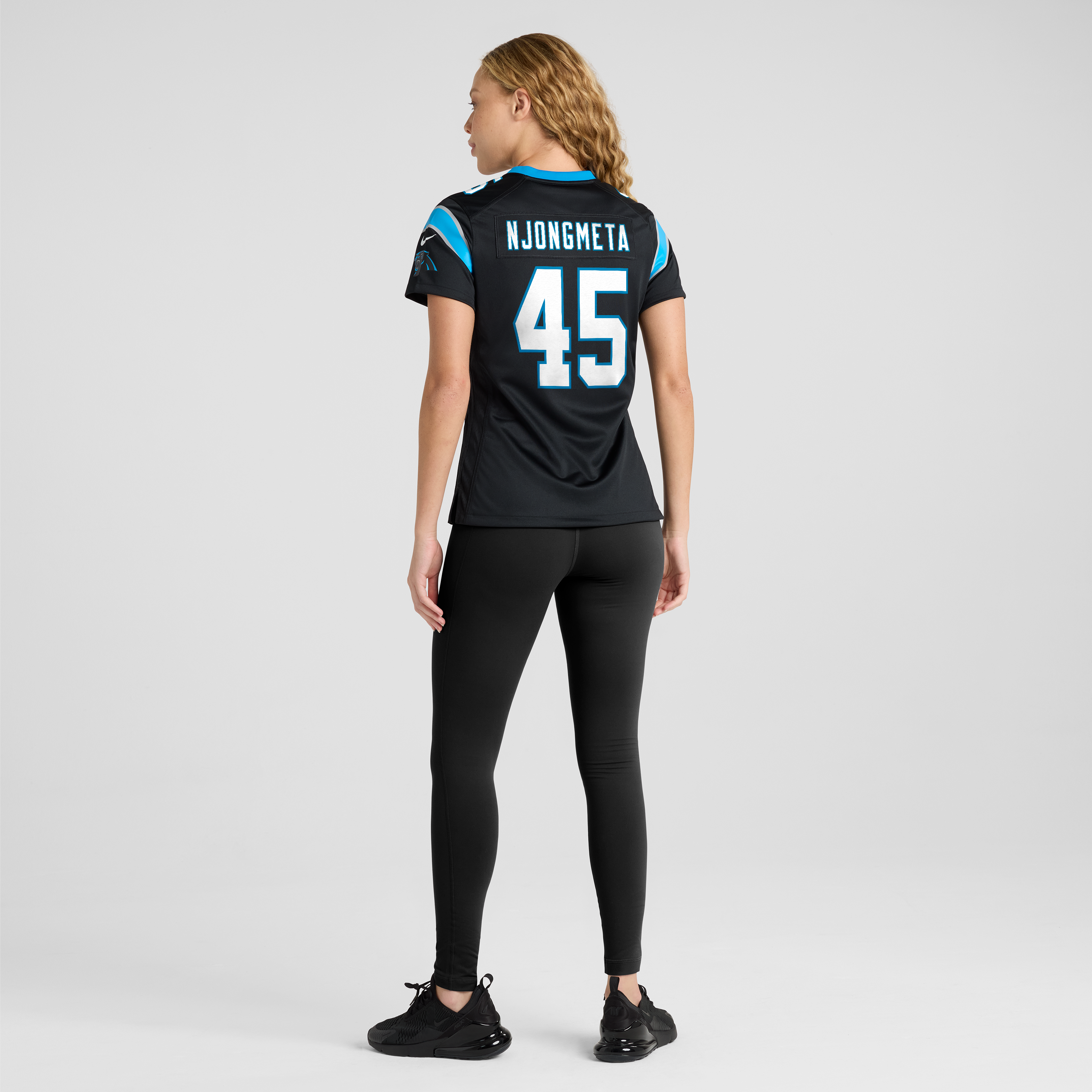 Women's Carolina Panthers Maema Njongmeta Nike Black Team Game Jersey