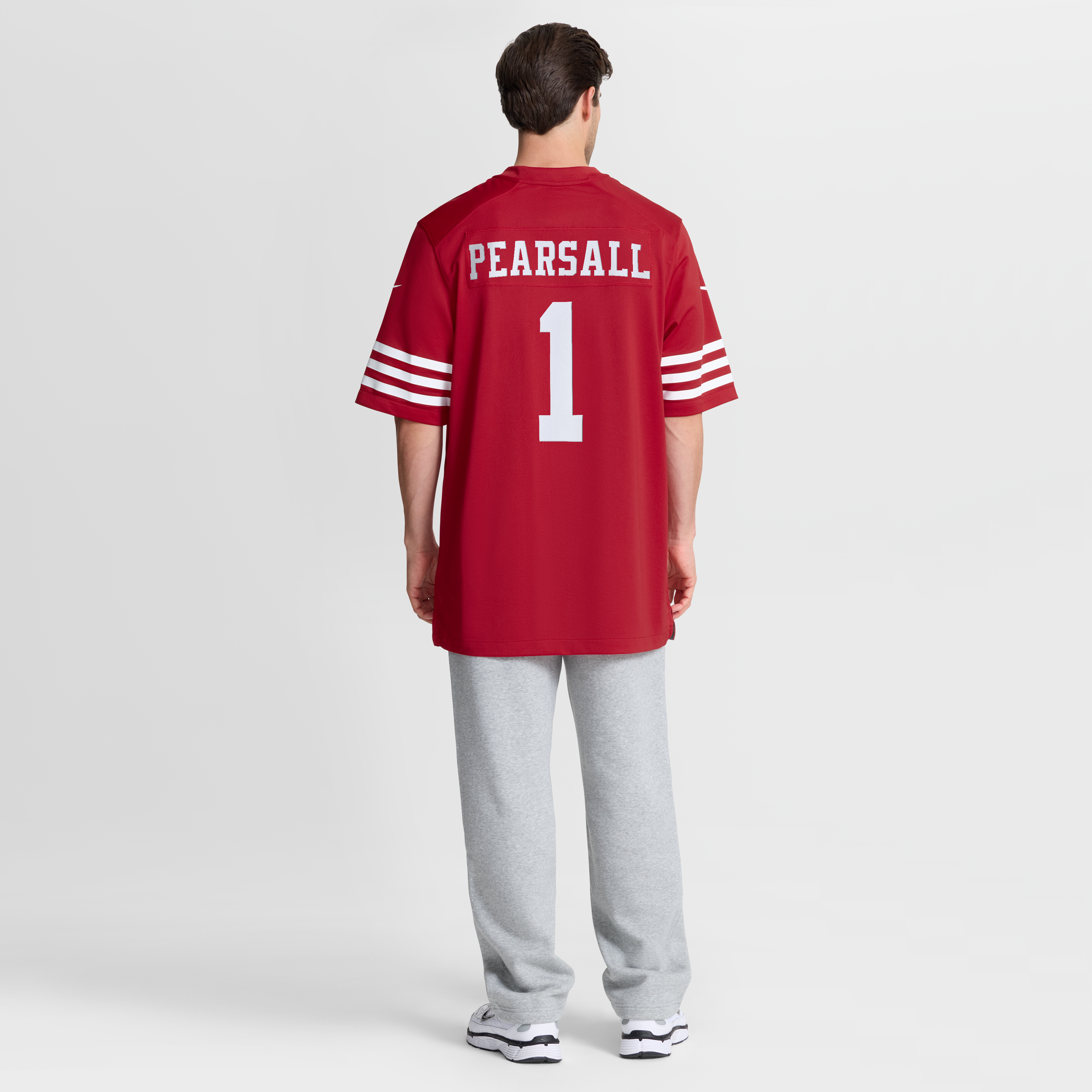 Men's San Francisco 49Ers Ricky Pearsall Nike Scarlet 80Th Anniversary Game Jersey
