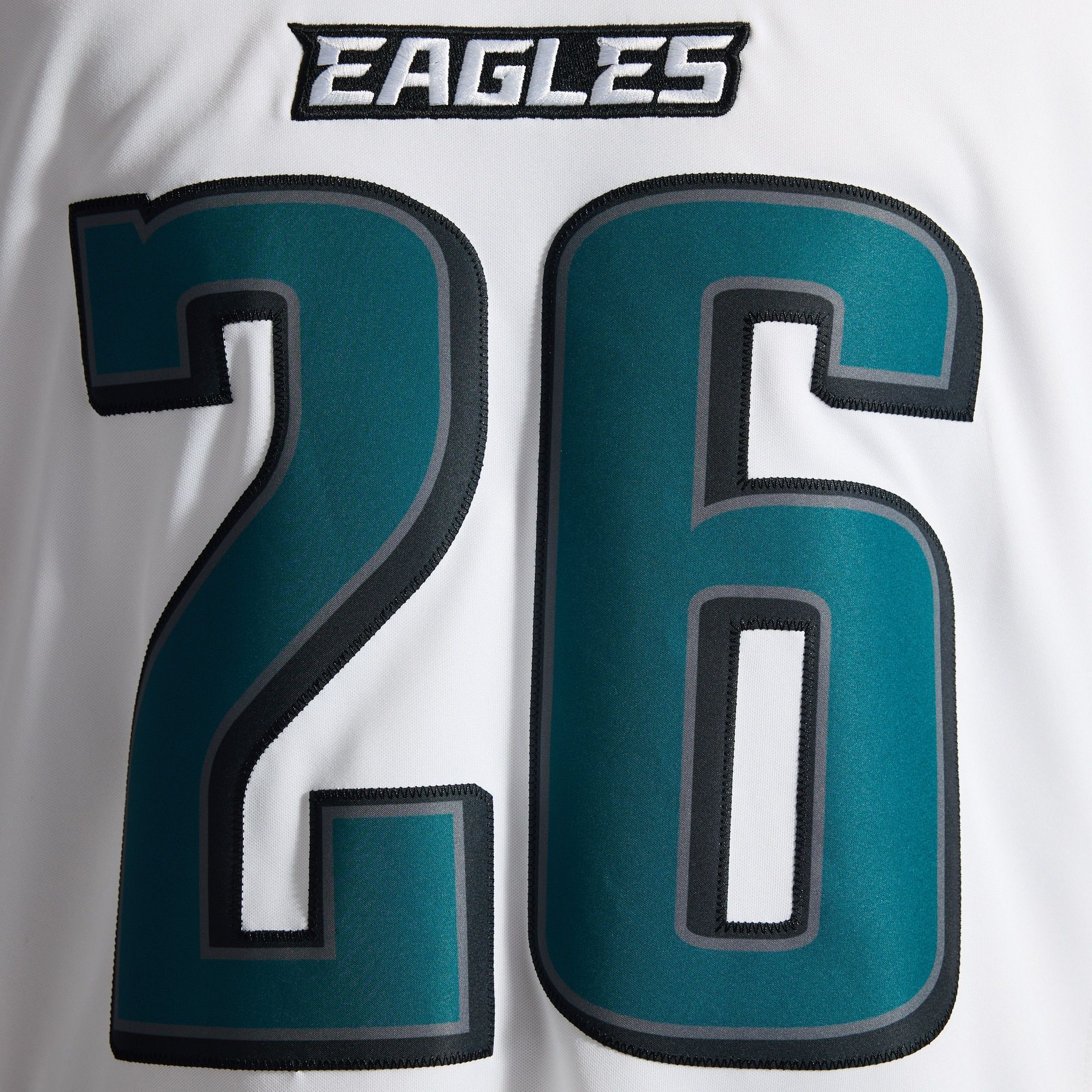 Men's Philadelphia Eagles Saquon Barkley Nike White Vapor Fuse Stitched Limited Jersey