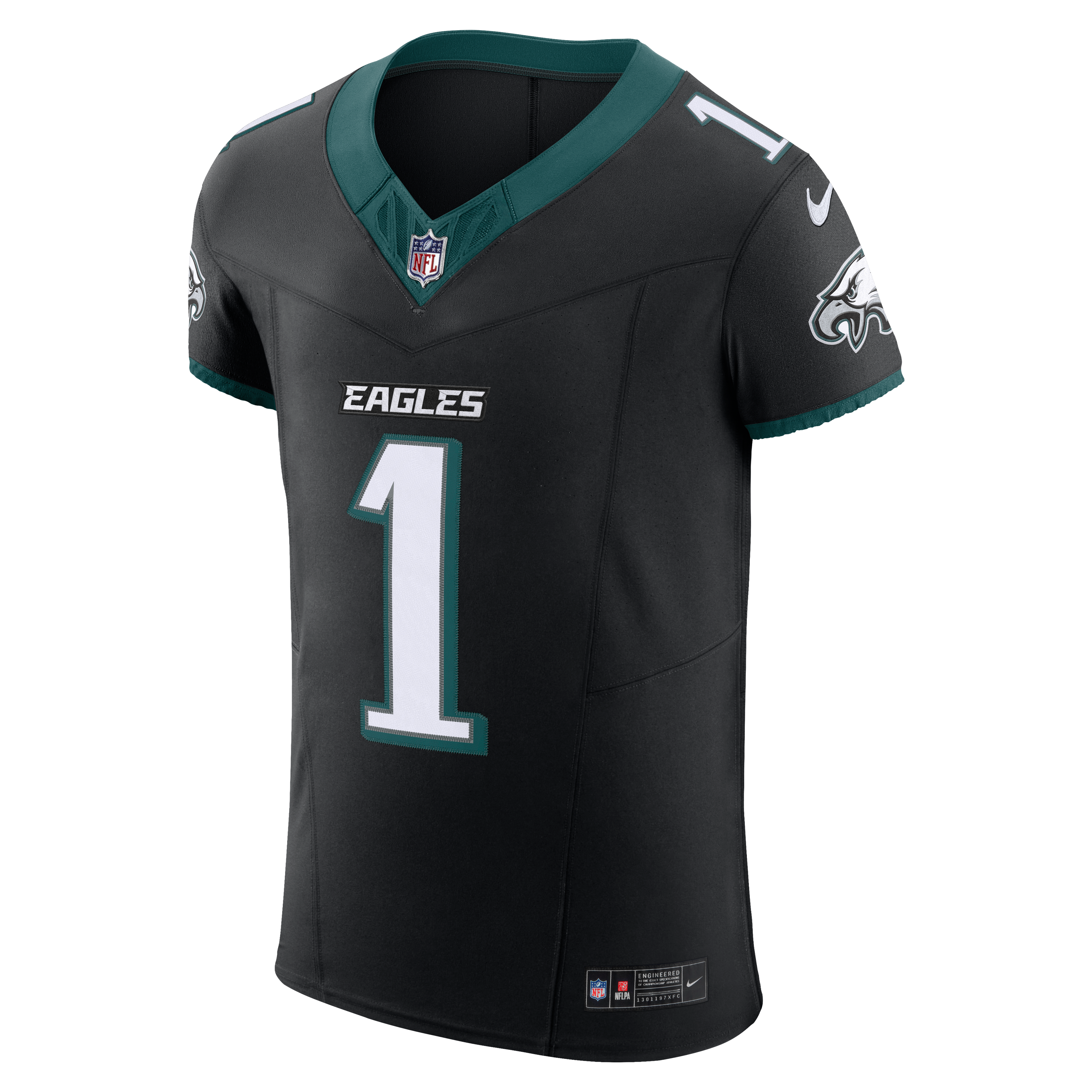 Men's Philadelphia Eagles Jalen Hurts Nike Black Alternate Vapor Fuse Elite Jersey