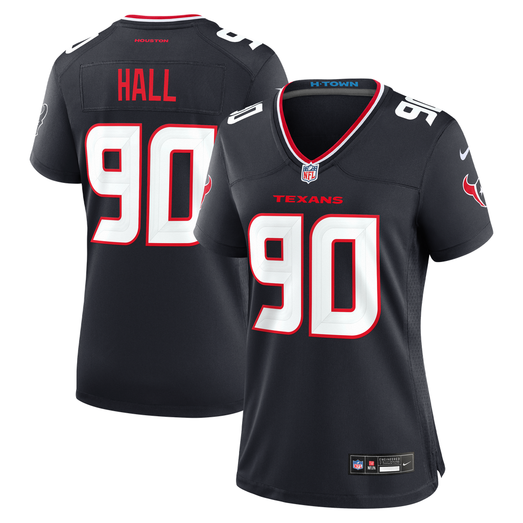 Women's Houston Texans Logan Hall Nike Navy Team Game Jersey
