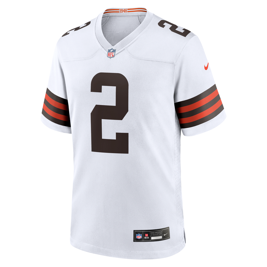 Men's Cleveland Browns Shedeur Sanders Nike White Game Jersey