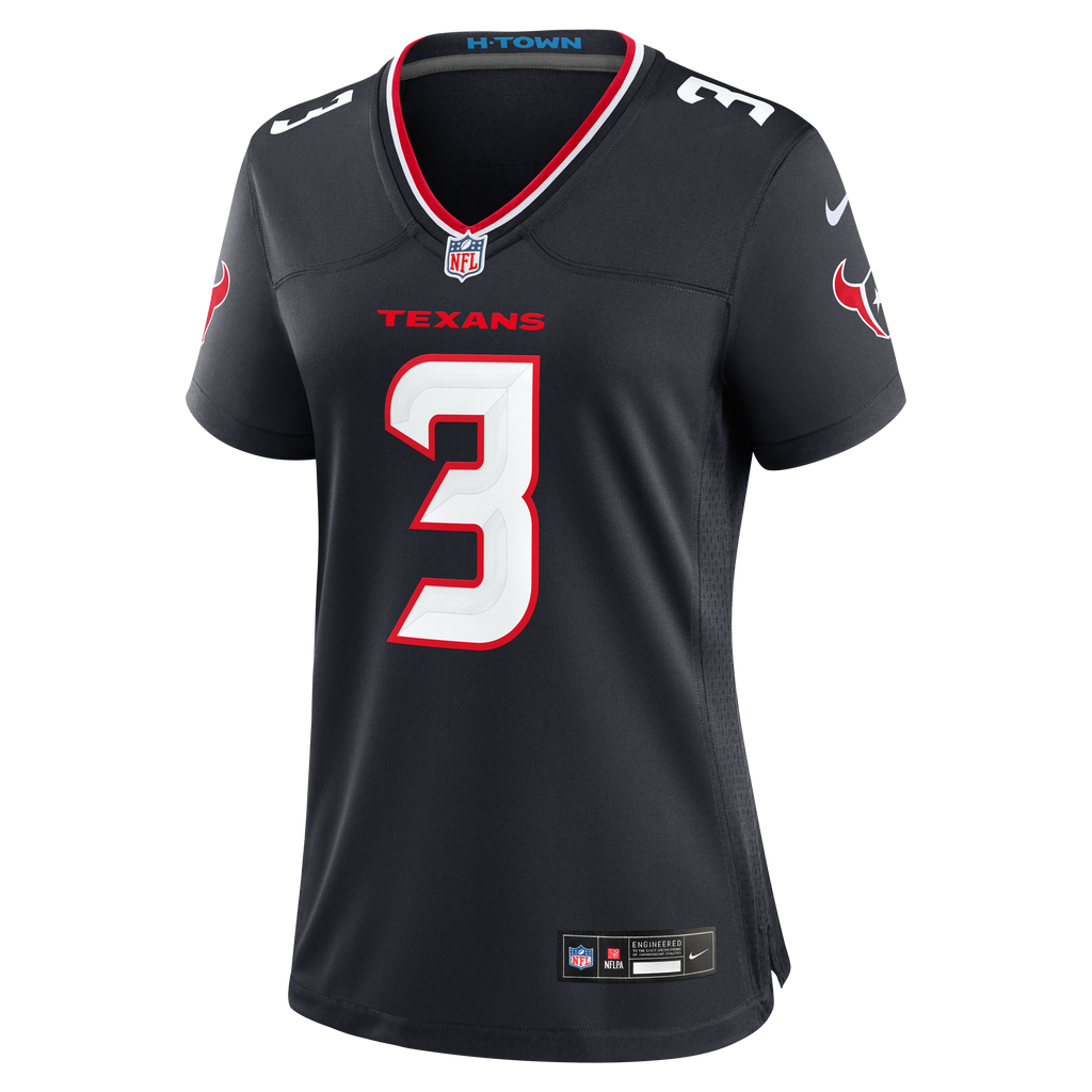 Women's Houston Texans Kamari Lassiter Nike Navy Team Game Jersey