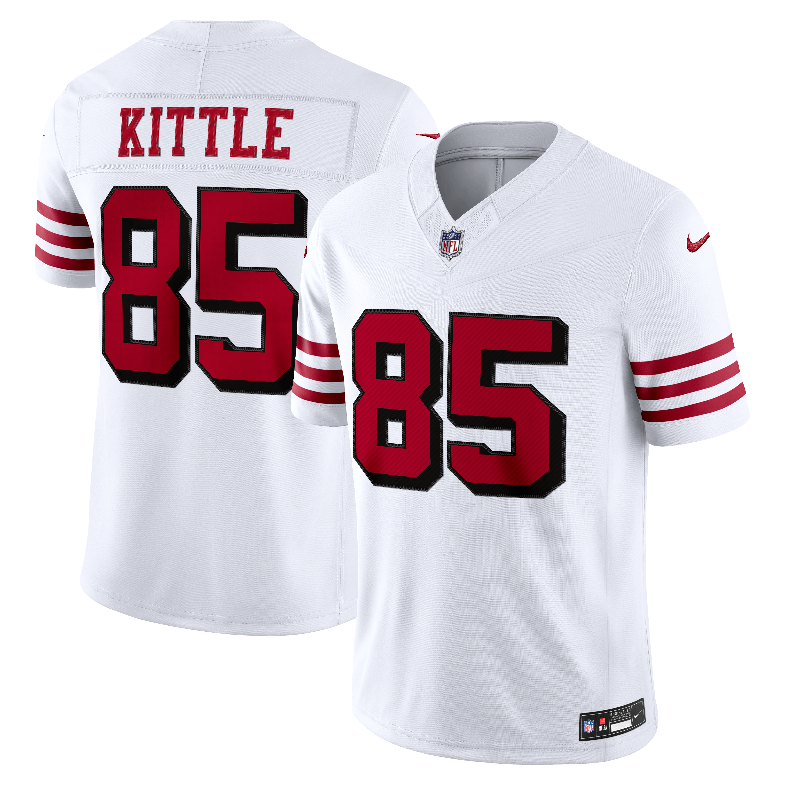 Men's San Francisco 49Ers George Kittle Nike White Alternate Vapor Fuse Stitched Limited Jersey