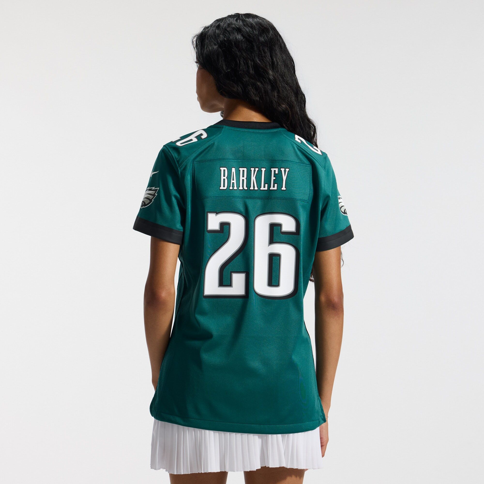 Women's Philadelphia Eagles Saquon Barkley Nike Midnight Green Team Game Jersey