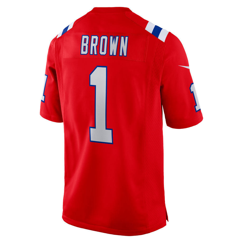 Men's New England Patriots Aj Brown Nike Red Game Jersey